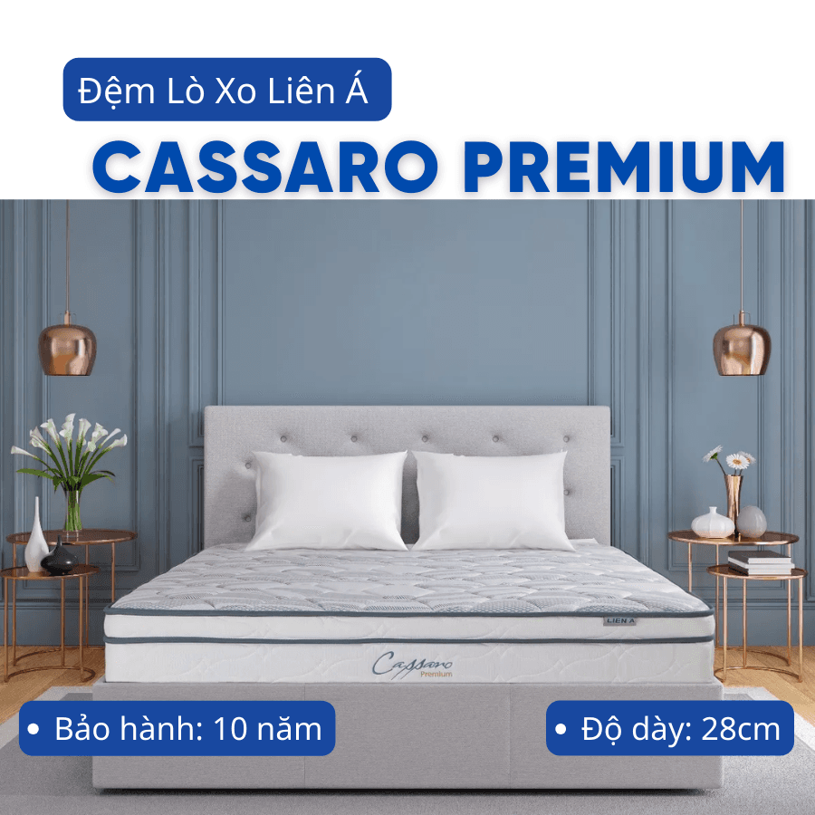 ĐỆM LÒ XO LIÊN Á CASSARO PREMIUM