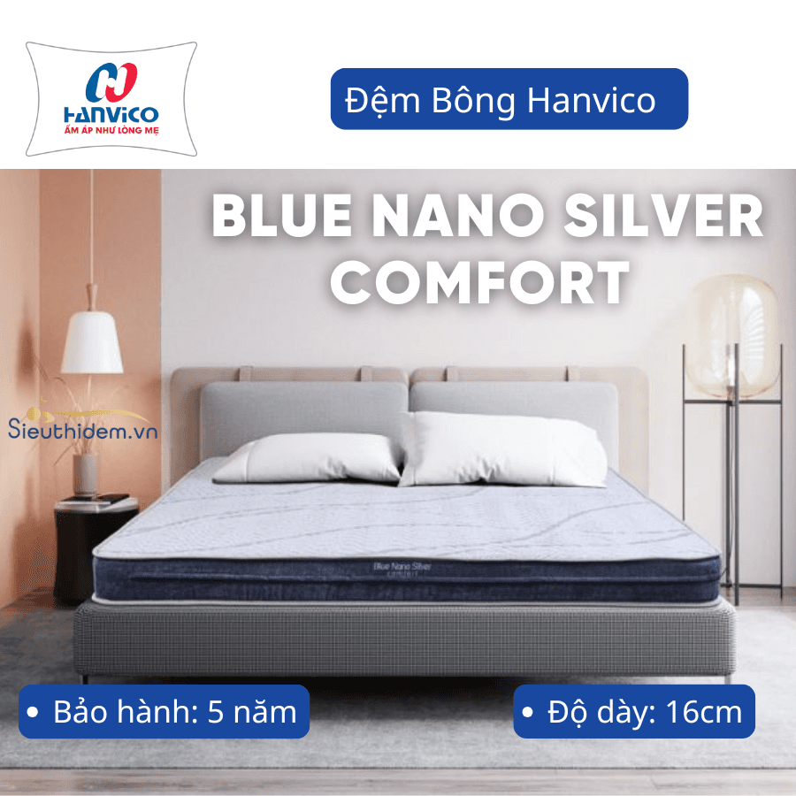 Đệm bông Blue Nano Silver Comfort
