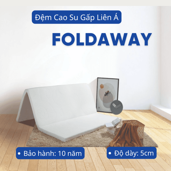 Đệm cao su gấp Liên Á FOLDAWAY