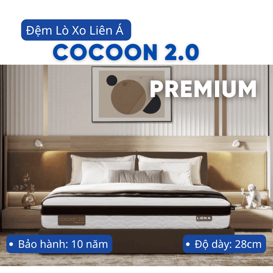 ĐỆM LÒ XO LIÊN Á COCOON 2.0 PREMIUM