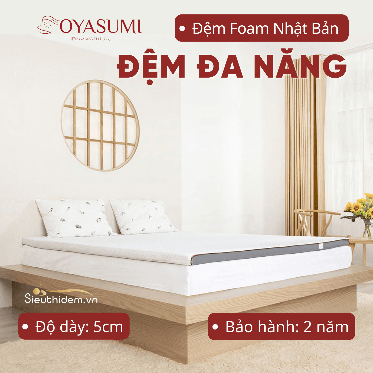 Topper đa năng Inoac Oyasumi